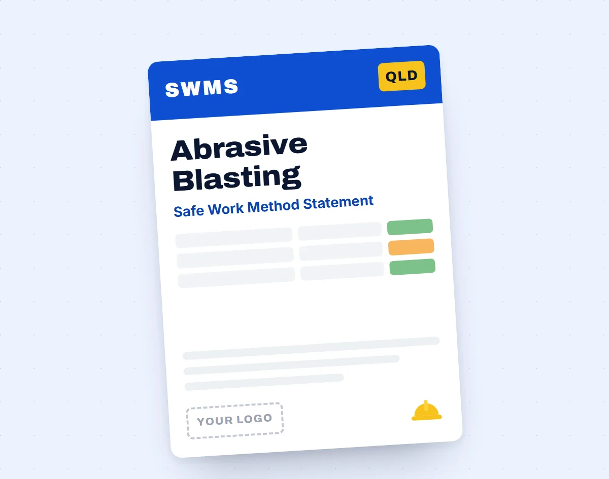 Abrasive Blasting SWMS template cover