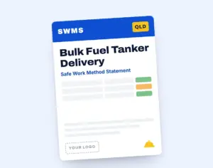 Bulk Fuel Tanker Delivery SWMS template cover