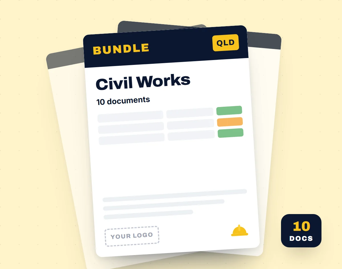 Civil Works SWMS Bundle template cover