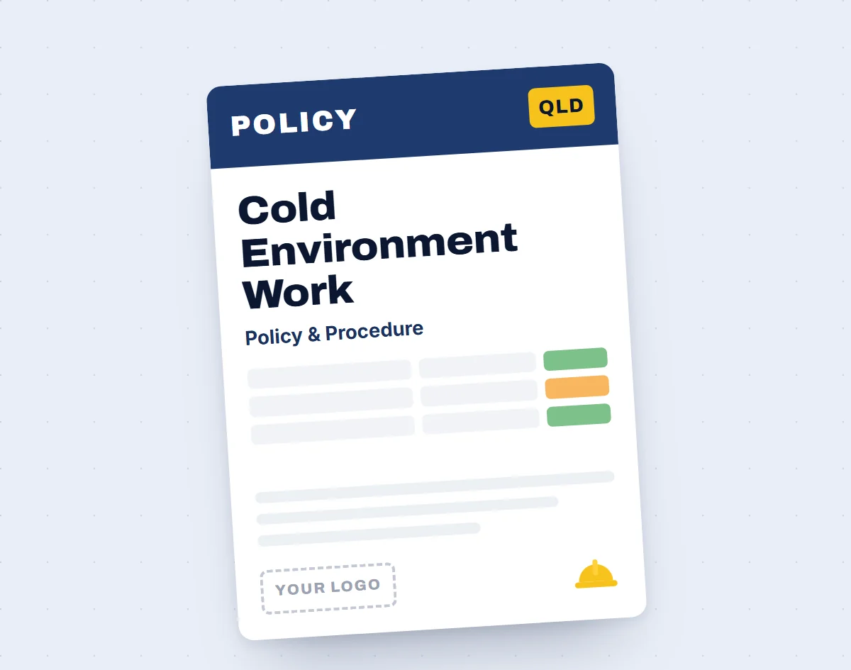 Cold Environment Work Policy & Procedure Template template cover