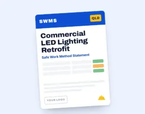 Commercial LED Lighting Retrofit SWMS template cover