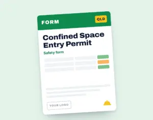 Confined Space Entry Permit template cover