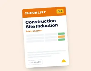 Construction Site Induction Checklist template cover