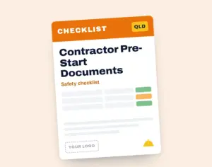 Contractor Pre-Commencement Document Checklist template cover