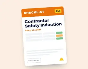 Contractor Safety Induction Checklist template cover