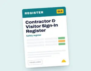 Contractor & Visitor Sign-In Register template cover