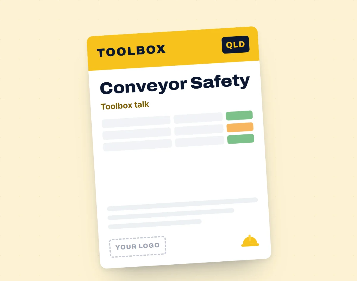 Conveyor Safety Toolbox Meeting Template template cover