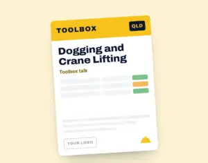Dogging and Crane Lifting Toolbox Meeting Template template cover
