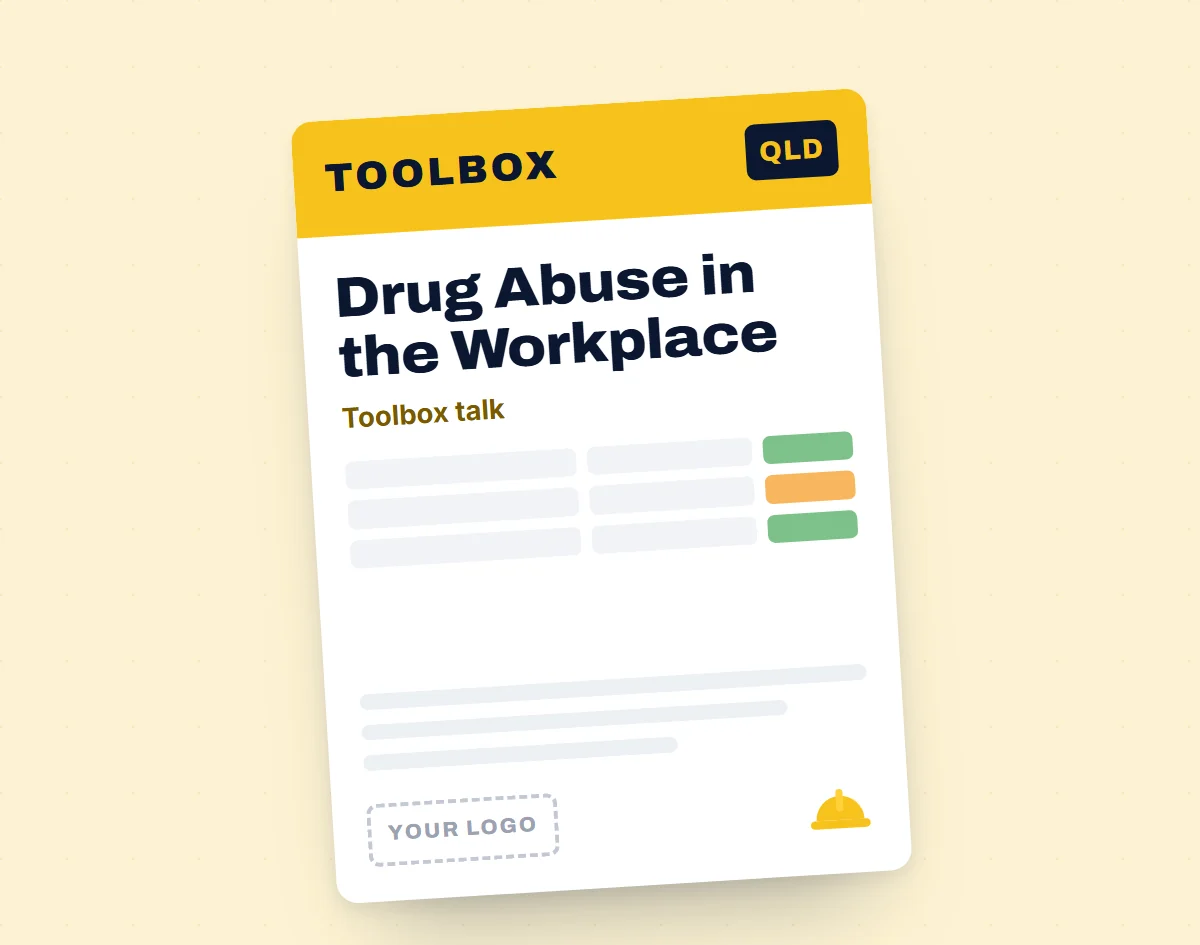 Drug Abuse in the Workplace Toolbox Meeting Template