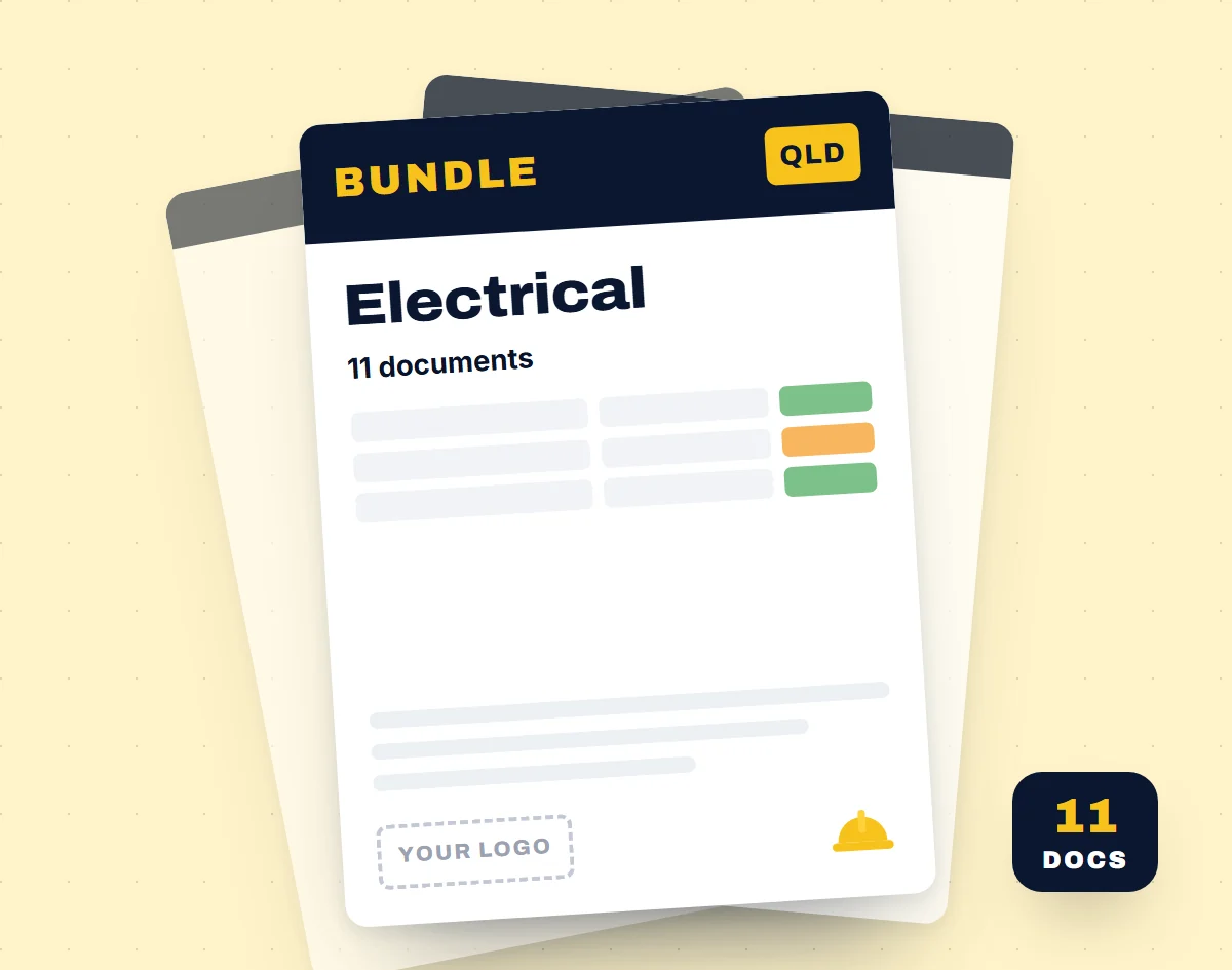 Electrical SWMS Bundle template cover