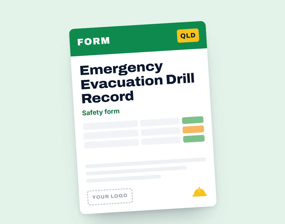 Emergency Evacuation Drill Record template cover