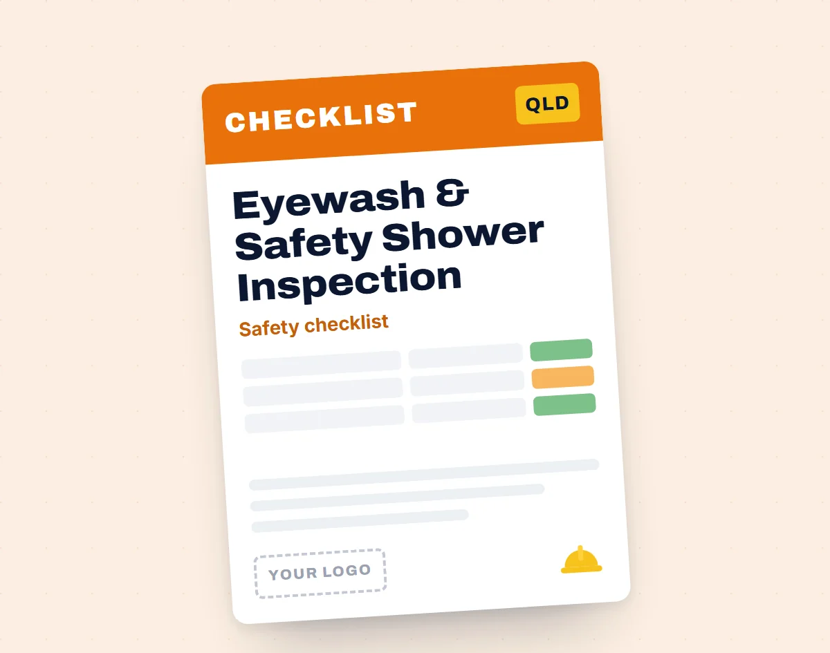 Emergency Eyewash and Safety Shower Inspection Checklist template cover