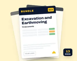 Excavation and Earthmoving SWMS Bundle template cover