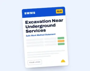 Excavation Near Underground Services SWMS template cover