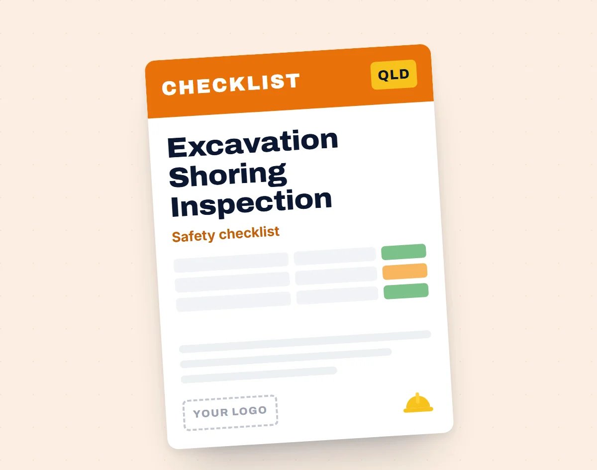 Excavation Shoring Inspection Checklist template cover