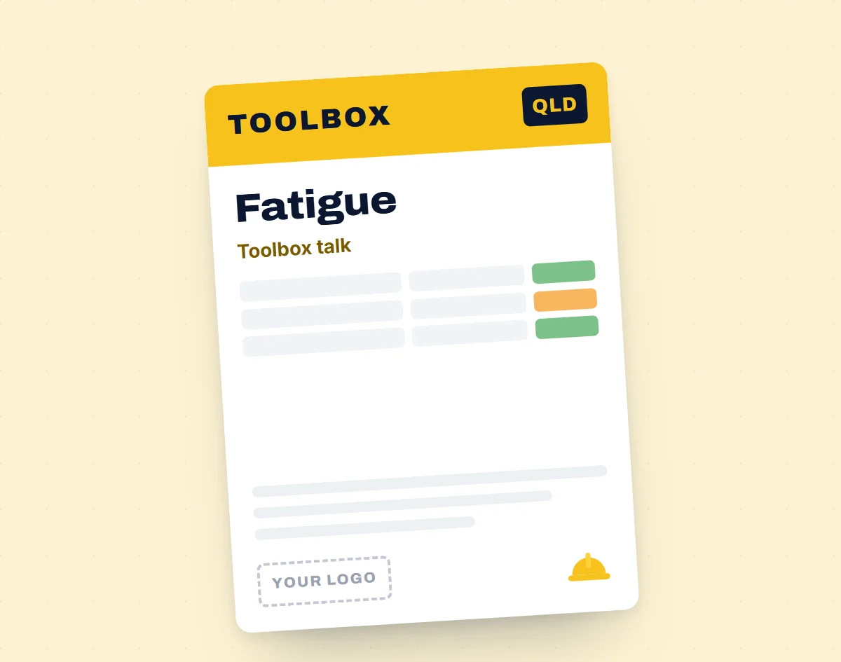 Fatigue Toolbox Meeting Template template cover