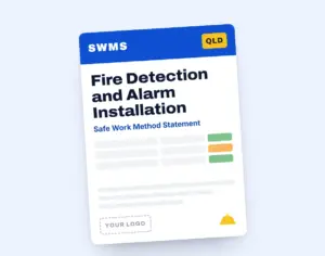 Fire Detection and Alarm System Installation SWMS template cover
