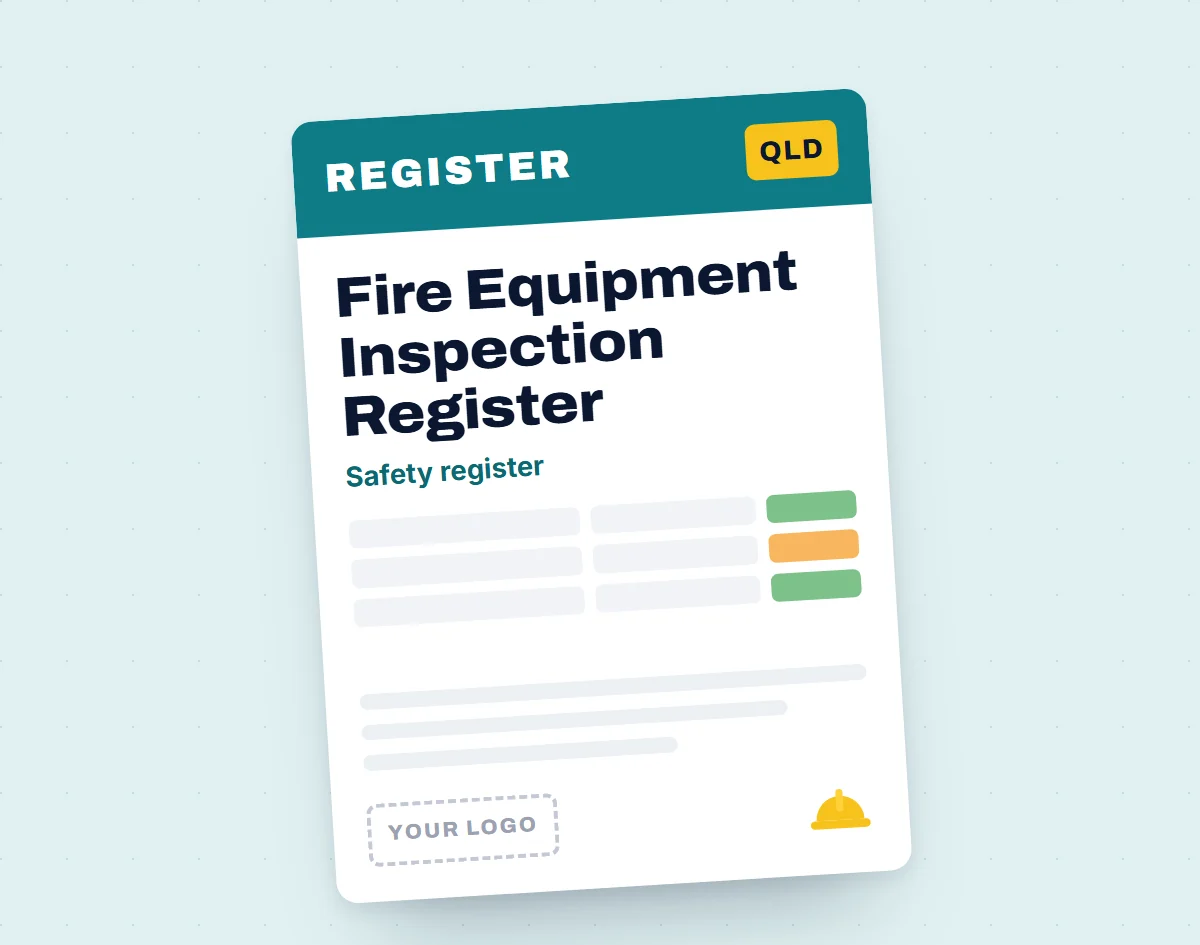 Fire Extinguisher and Fire Equipment Inspection Register template cover