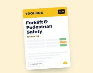 Forklift and Pedestrian Safety Toolbox Meeting Template template cover