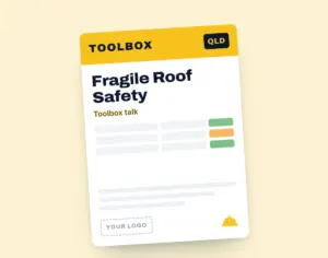 Fragile Roof Safety Toolbox Meeting Template template cover
