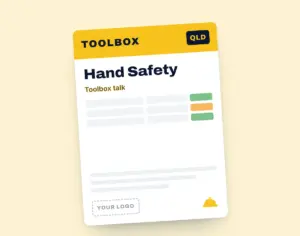 Hand Safety Toolbox Meeting Template template cover