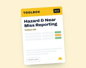 Hazard & Near Miss Reporting Toolbox Meeting Template template cover