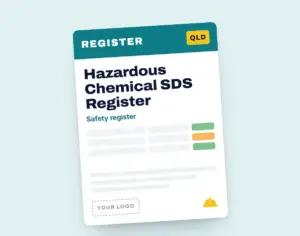 Hazardous Chemical SDS Register template cover