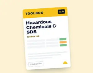 Hazardous Chemicals & SDS Toolbox Meeting Template template cover