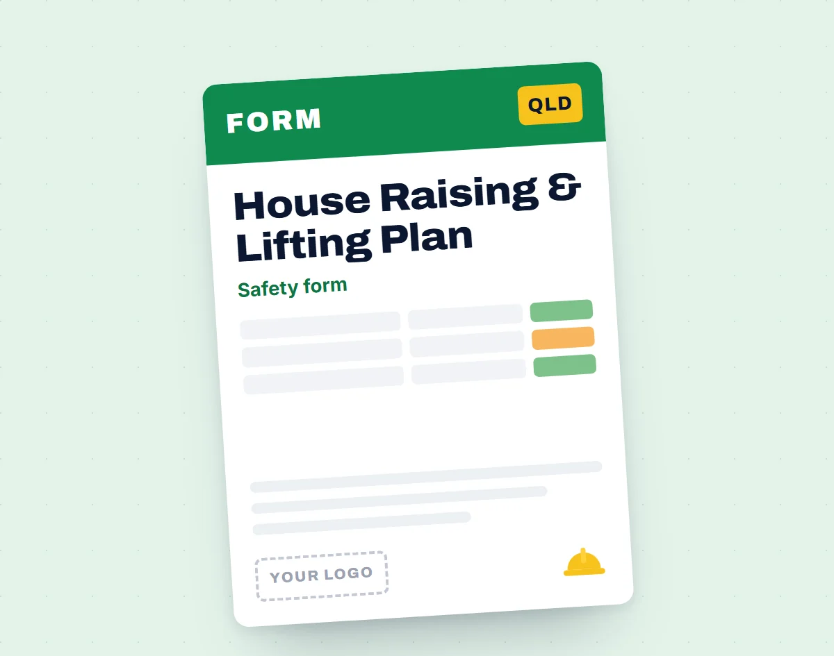 House Raising and Lifting Plan template cover