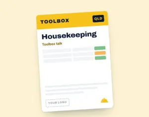 Housekeeping Toolbox Meeting Template template cover