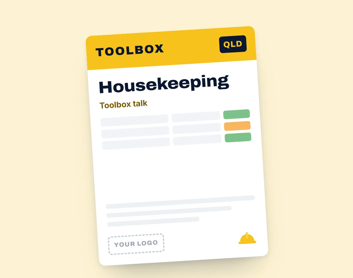 Housekeeping Toolbox Meeting Template template cover