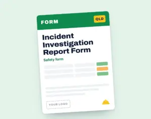 Incident Investigation Report Form template cover