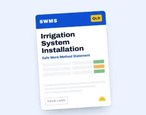 Irrigation System Installation SWMS template cover