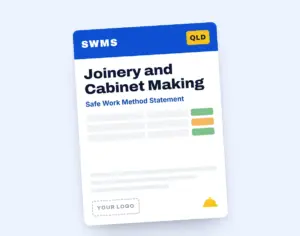 Joinery and Cabinet Making SWMS template cover