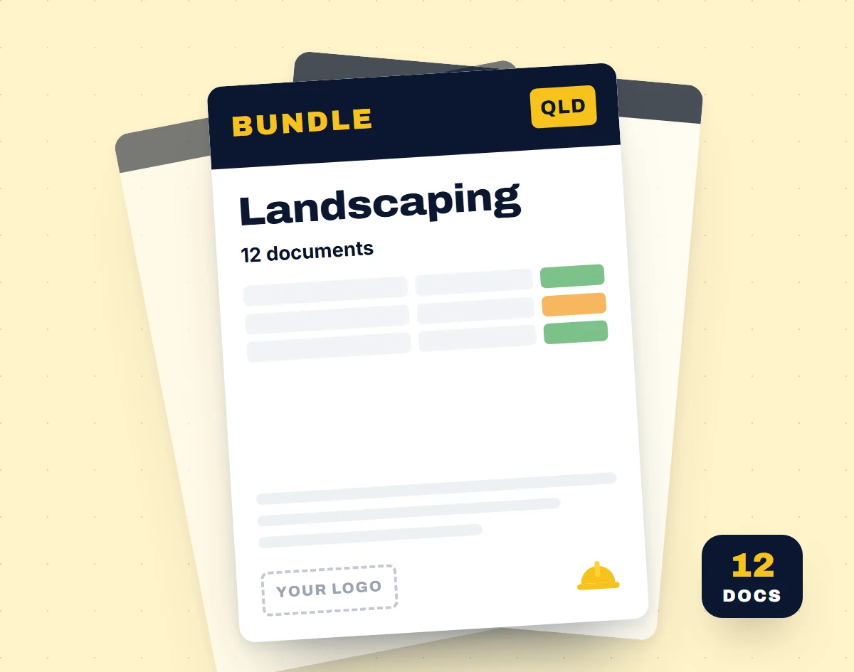 Landscaping SWMS Bundle template cover