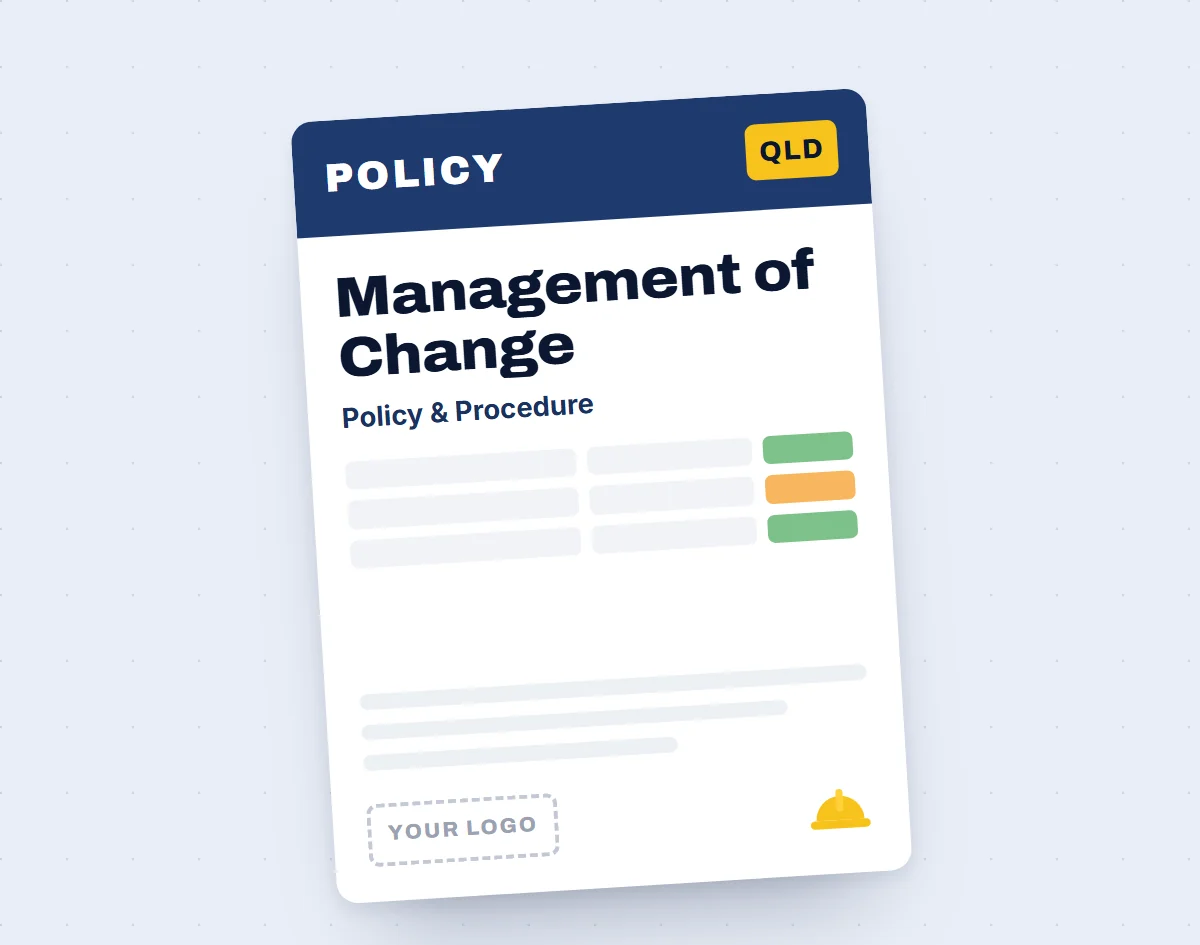 Management of Change Policy & Procedure Template template cover