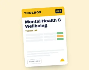 Mental Health & Wellbeing Toolbox Meeting Template template cover