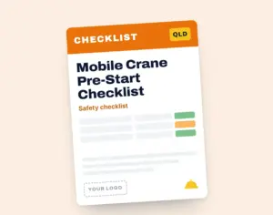 Mobile Crane Pre-Start Checklist template cover