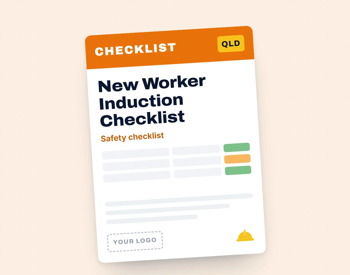 New Worker Induction Checklist template cover