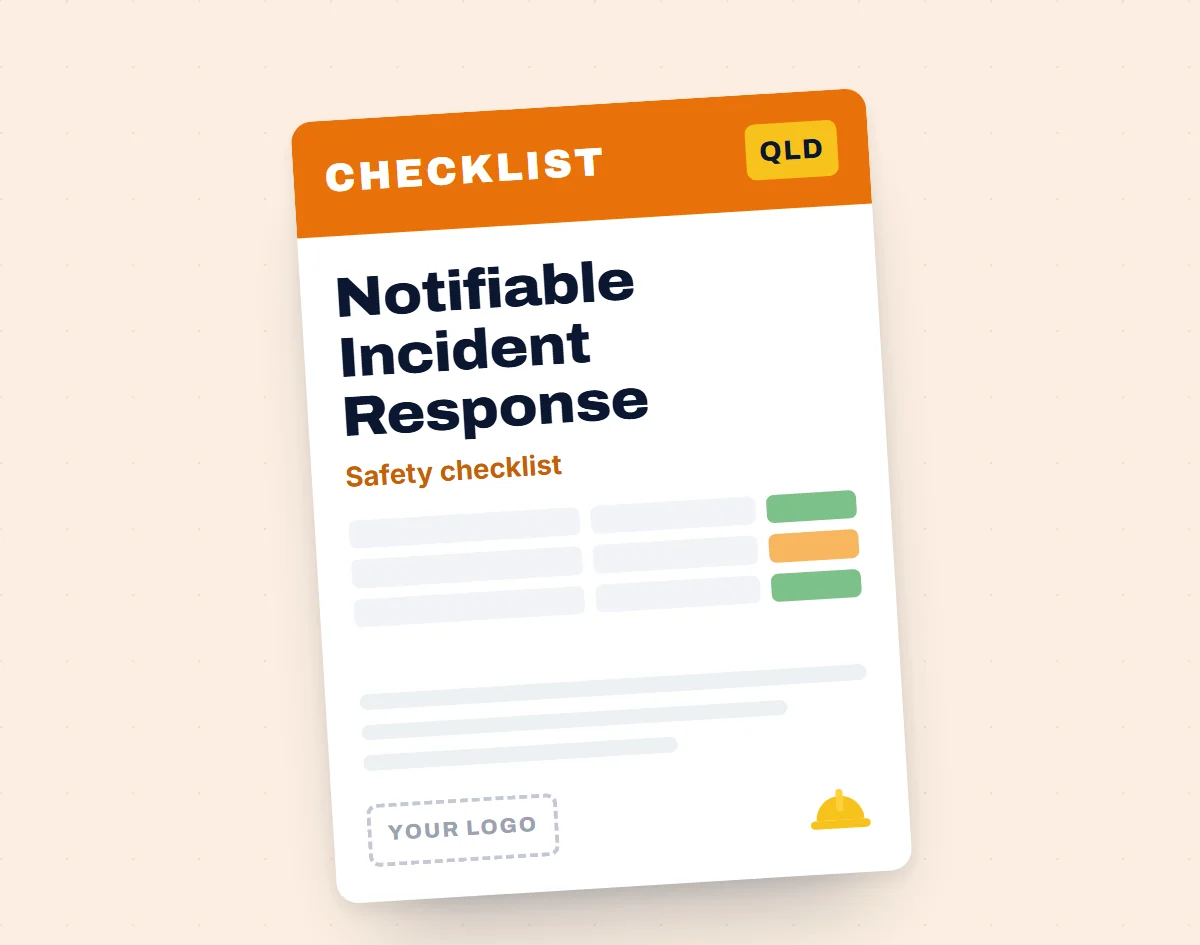 Notifiable Incident Response Checklist template cover