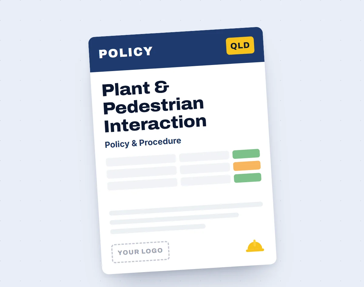 Plant and Pedestrian Interaction Policy & Procedure Template template cover