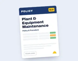 Plant & Equipment Maintenance Policy & Procedure Template template cover