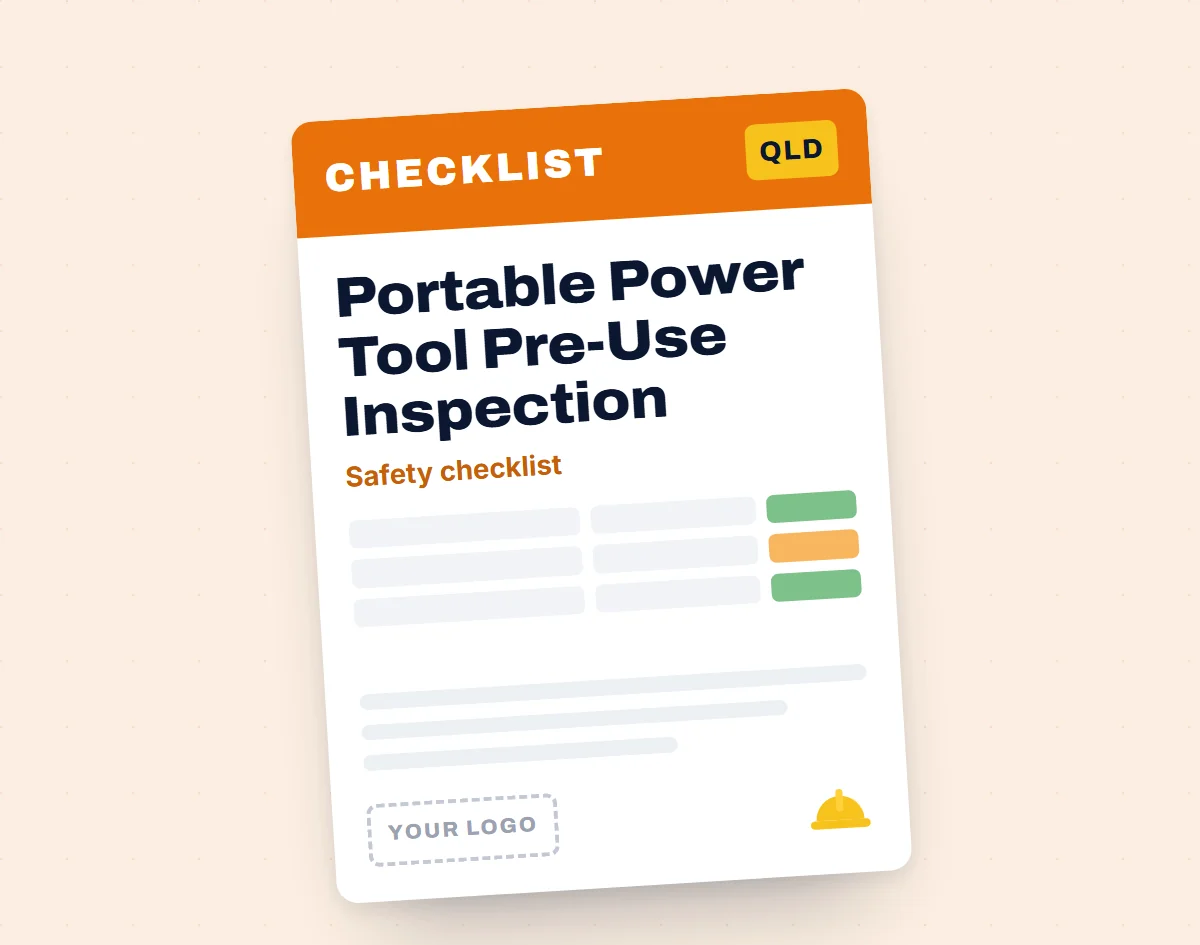 Portable Power Tool Pre-Use Inspection Checklist template cover
