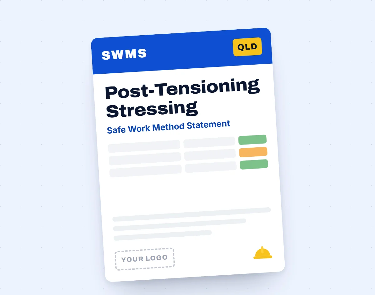 Post-Tensioning Stressing SWMS template cover