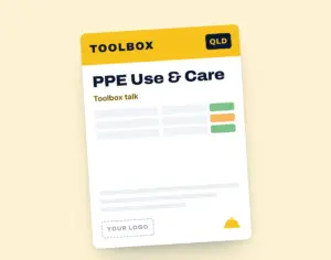PPE Use & Care Toolbox Meeting Template template cover