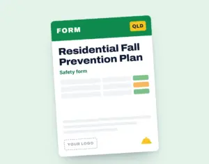 Residential Fall Prevention Plan template cover
