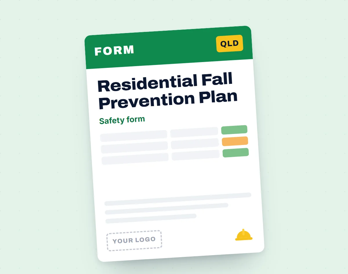 Residential Fall Prevention Plan template cover