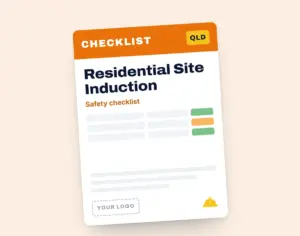 Residential Site Induction Checklist template cover