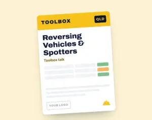 Reversing Vehicles & Spotters Toolbox Meeting Template template cover