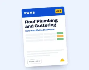 Roof Plumbing and Guttering SWMS template cover